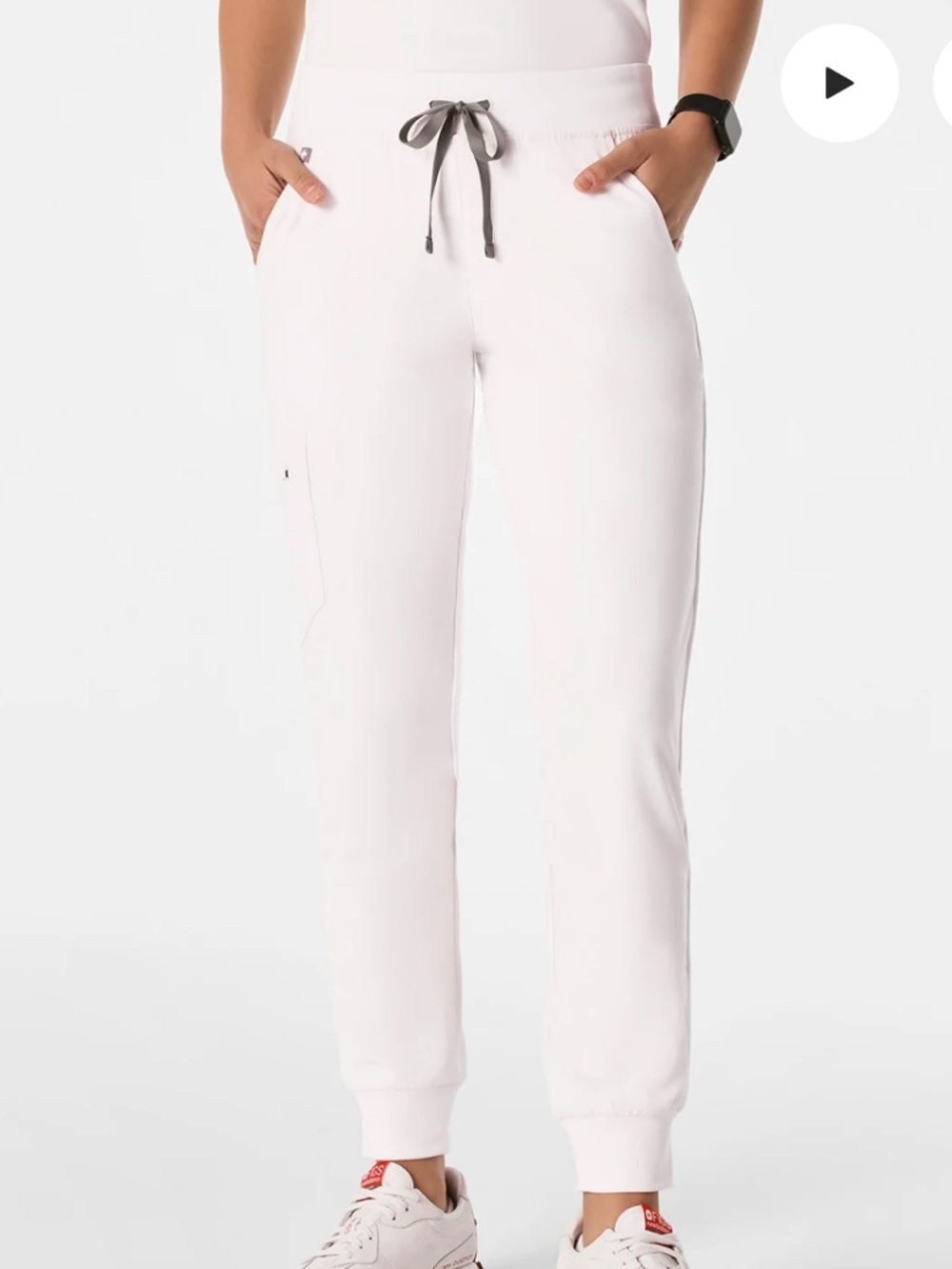 Figs Women's Tan Drawstring Jogger Pants